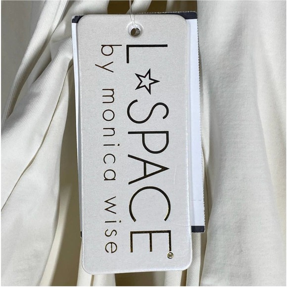 L Space High Impact One Piece Bitsy Cut Swimsuit Cream Tan Sz 12 XL NWT - Picture 8 of 12